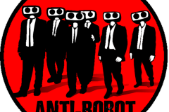 Anti-Robot Button/Sticker Design